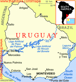 map of Uruguay