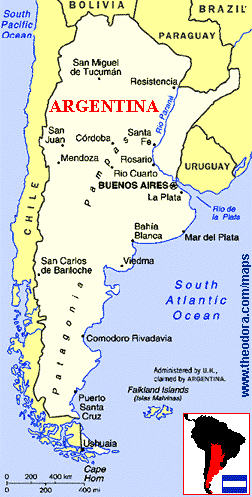 map of Argentina