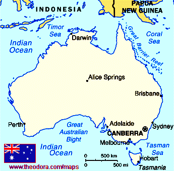 map of Australia