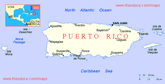 Puerto Rico map