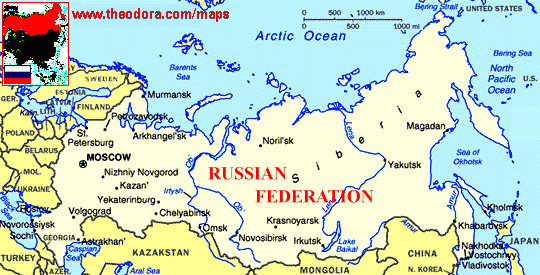 map of Russia
